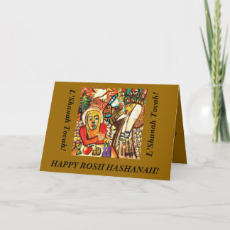 Rosh Hashanah: Jewish New Year Sounding The Shofar Holiday Card