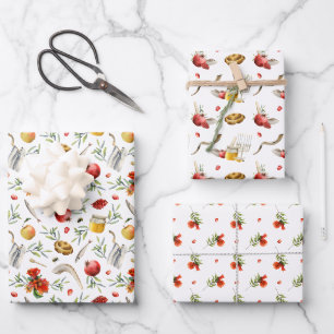 Rosh Hashanah Jewish New Year Wrapping Paper Sheets
