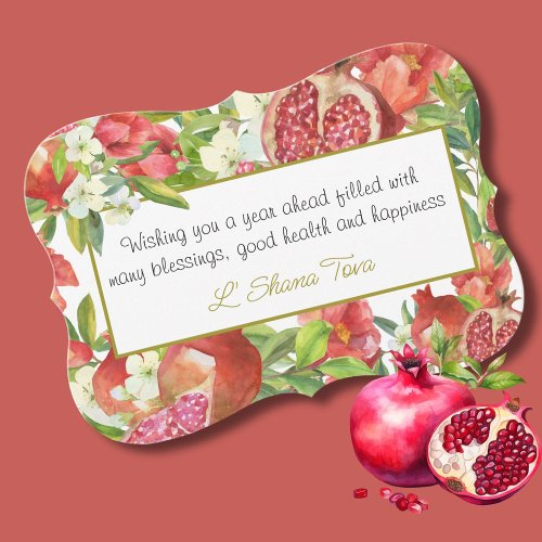 Rosh Hashanah Jewish Pomegranate New Year Greeting Holiday Card
