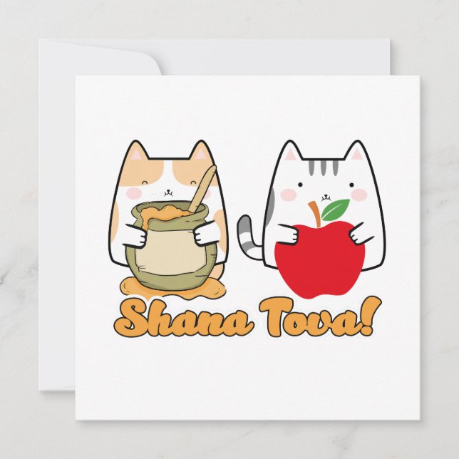Rosh Hashanah kawaii Cats - Jewish new year (Front)