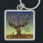 Rosh Hashanah L'Shanah Tovah Tree Of Life Menorah Keychain<br><div class="desc">You are viewing The Lee Hiller Designs Collection of Home and Office Decor,  Apparel,  Gifts and Collectibles. The Designs include Lee Hiller Photography and Mixed Media Digital Art Collection. You can view her Nature photography at http://HikeOurPlanet.com/ and follow her hiking blog within Hot Springs National Park.</div>