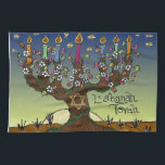Rosh Hashanah L'Shanah Tovah Tree Of Life Menorah Towel<br><div class="desc">You are viewing The Lee Hiller Designs Collection of Home and Office Decor,  Apparel,  Gifts and Collectibles. The Designs include Lee Hiller Photography and Mixed Media Digital Art Collection. You can view her Nature photography at http://HikeOurPlanet.com/ and follow her hiking blog within Hot Springs National Park.</div>
