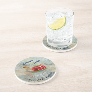 Rosh Hashanah Pomegranates Shofar Coaster
