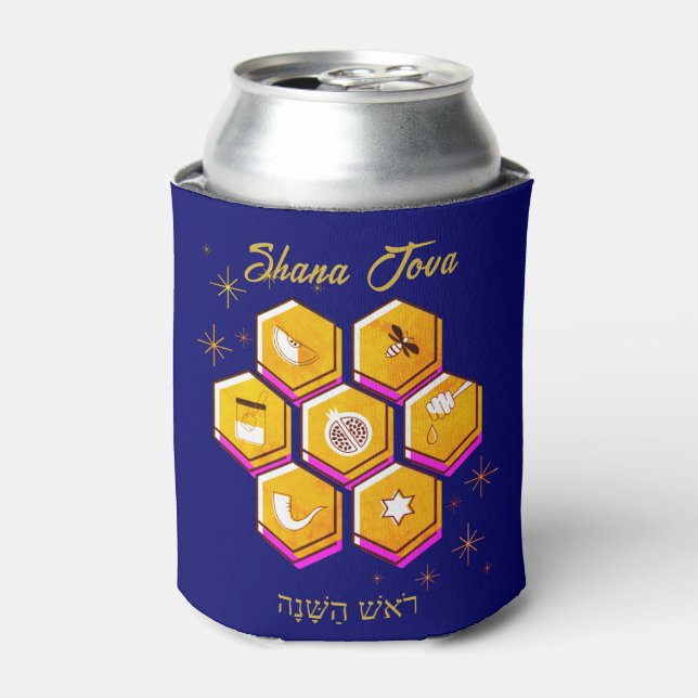 Rosh Hashanah SHANA TOVA Can Cooler (Can Front)