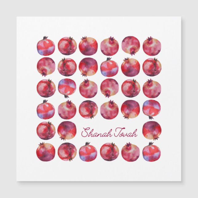 Rosh Hashanah Shanah Tovah Wishes Pomegranate Art (Front)
