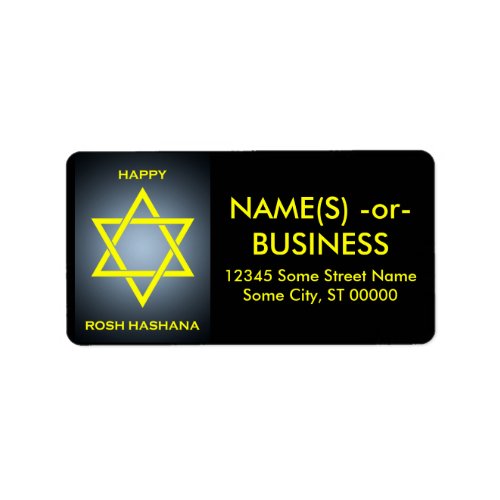 rosh hashanah star of david label