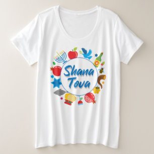 Rosh Hashanah with Shana Tova Plus Size T-Shirt