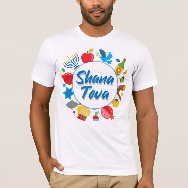 Rosh Hashanah with Shana Tova T-Shirt (Front)