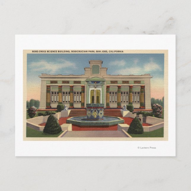 Rosicrucian Park, Rose-Croix Sciene Bldg Postcard (Front)
