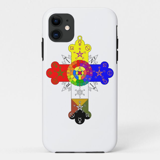 Rosicrucian Rose Cross Lamen iPhone Case (Back)