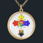 Rosicrucian Rose Cross Lamen Necklace<br><div class="desc">Rosicrucian Rose Cross Lamen Necklace</div>