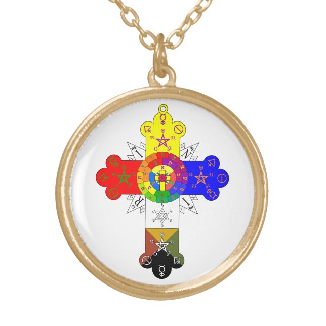 Rosicrucian Rose Cross Lamen Necklace (Front)