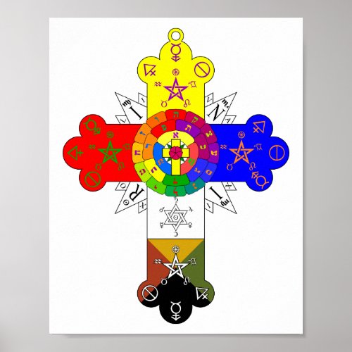 Rosicrucian Rose Cross Lamen Poster