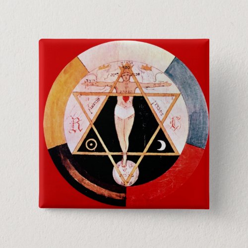 Rosicrucian symbol of the Hermetic Order Pinback Button