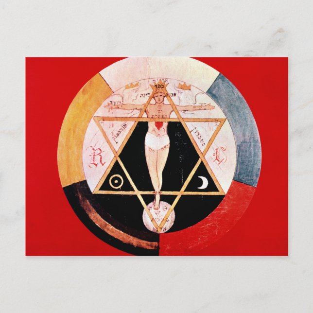Rosicrucian symbol of the Hermetic Order Postcard (Front)