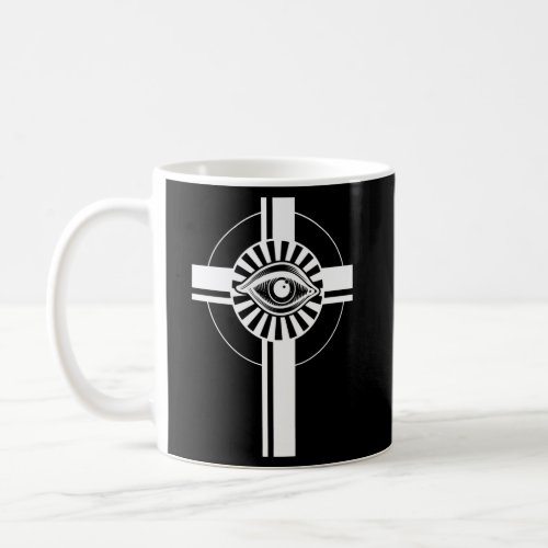 Rosicrucianism All Seeing Eye Cross Symbol Rosicru Coffee Mug