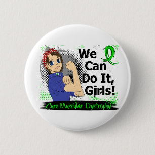 Rosie Anime WCDI Muscular Dystrophy Pinback Button