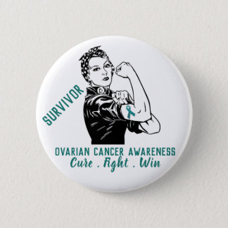 Rosie Fights Ovarian Cancer Survivor Button