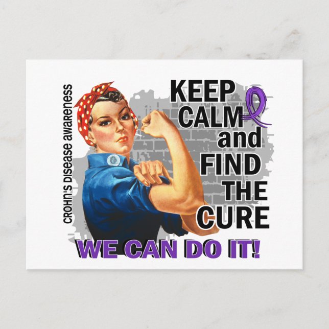 Rosie Keep Calm Crohn's.png Postcard (Front)