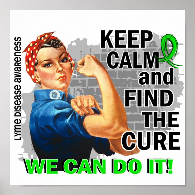 Rosie Keep Calm Lyme Disease.png Poster (Front)