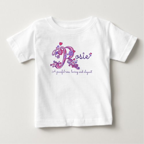 Rosie name and meaning baby girls clothing baby T_Shirt