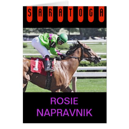 Rosie Napravnik at Saratoga Card