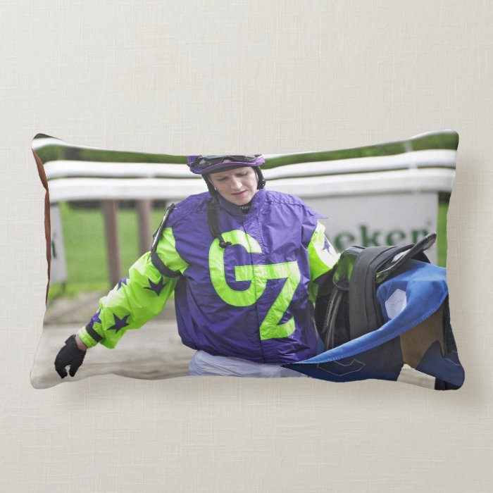 Rosie Napravnik at Saratoga Throw Pillow