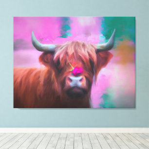 "Rosie of the Highlands" – Highland Cow Portrait Canvas Print