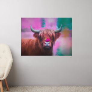 "Rosie of the Highlands" – Highland Cow Portrait Wall Decal