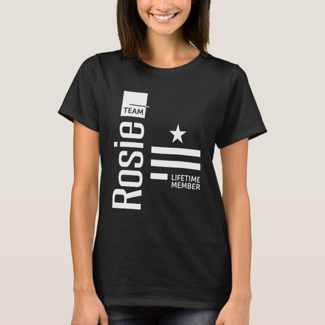 Rosie Personalized Name Birthday Gift T-Shirt (Front)