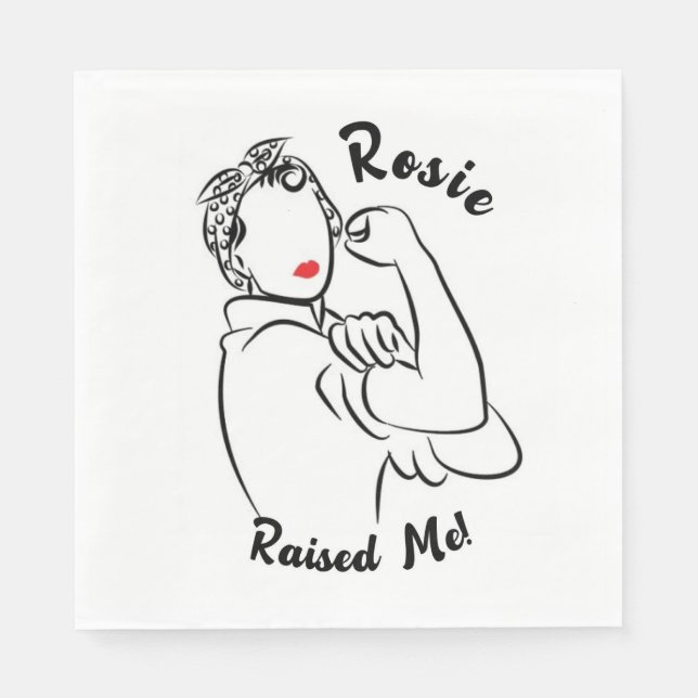 Rosie Raised Decade - Canvas Print Napkins (Front)