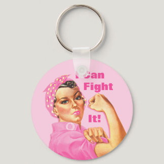 Rosie Riveter Custom Cancer Keychain