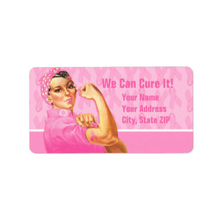 Rosie Riveter Custom Cancer Label