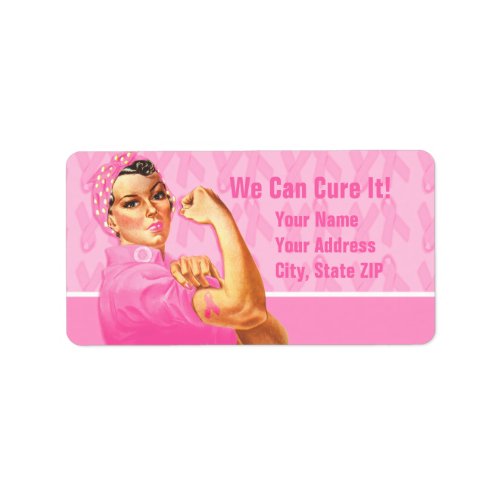 Rosie Riveter Custom Cancer Label