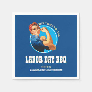 Rosie Riveter LABOR DAY BBQ Napkins