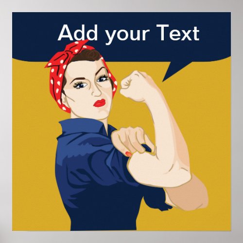 Rosie Riveter Strong Woman Poster