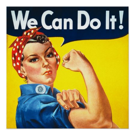 Rosie Riveter Vintage Propaganda Poster
