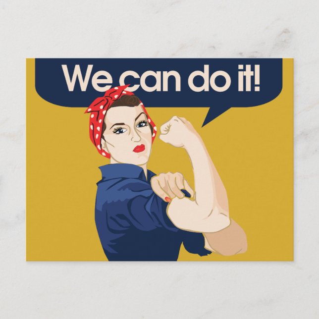 Rosie Riveter We can do it Postcard (Front)