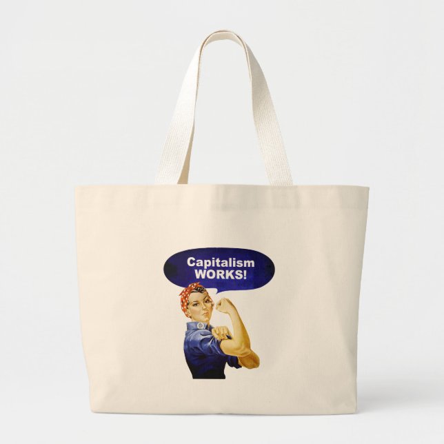 Rosie says Capitalism Works! totes (Front)