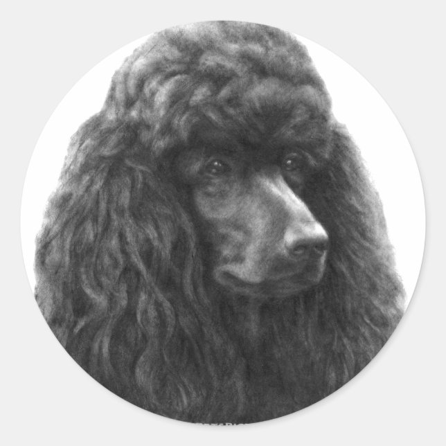 Rosie, Standard Poodle Classic Round Sticker (Front)