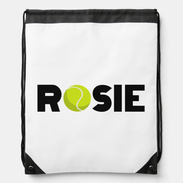 Rosie Tennis Drawstring Bag (Front)