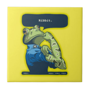 Rosie the Ribbiter Ceramic Tile