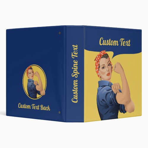 Rosie the Riveter 3 Ring Binder