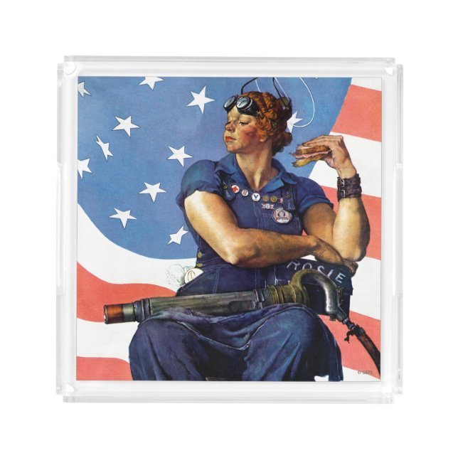 "Rosie the Riveter" Acrylic Tray (Front)