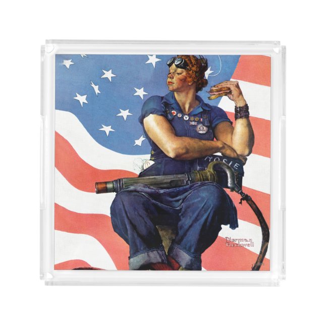 Rosie the Riveter Acrylic Tray (Front)