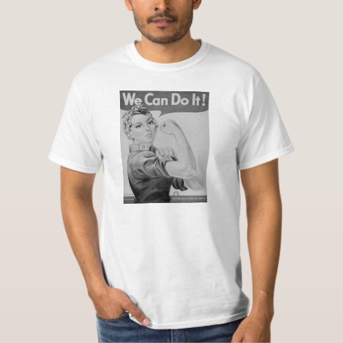 Rosie the Riveter BW Vintage WWII War Effort T T_Shirt