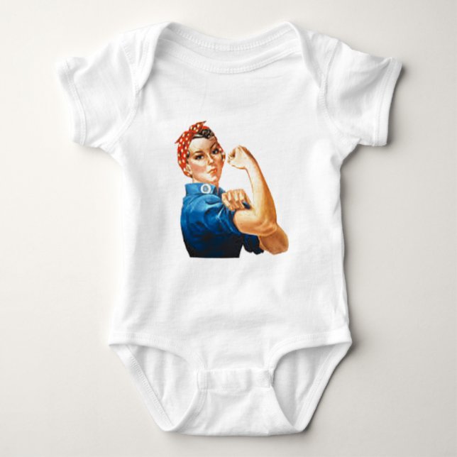 Rosie the Riveter Baby Bodysuit (Front)