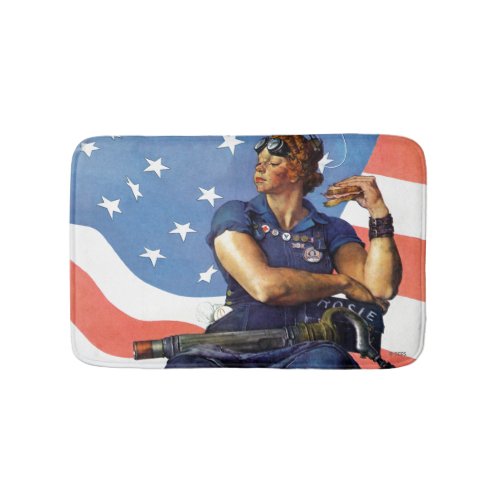 Rosie the Riveter Bathroom Mat