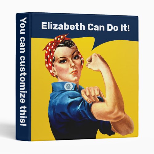 Rosie the Riveter  Binder  Fully Customizable