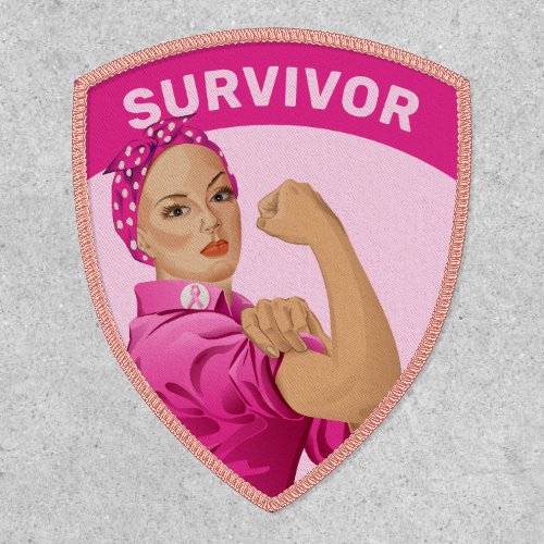 Rosie the Riveter Breast Cancer Awareness Patch